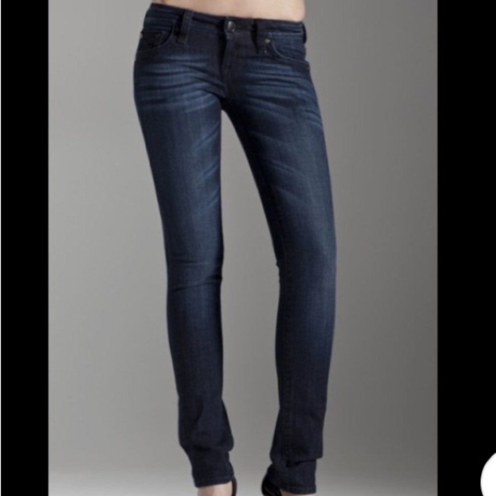 Rock Revival Low Rise Tara Women’s Skinny Jeans In Dark Blue Size 8